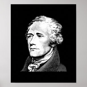 Póster Alexander Hamilton - gráfico del fundador