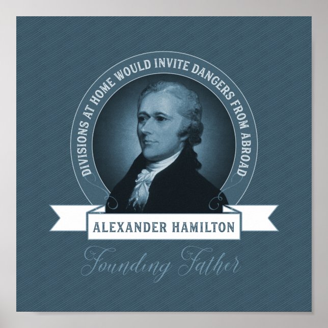 Póster Alexander Hamilton Política y Política Exterior (Frente)