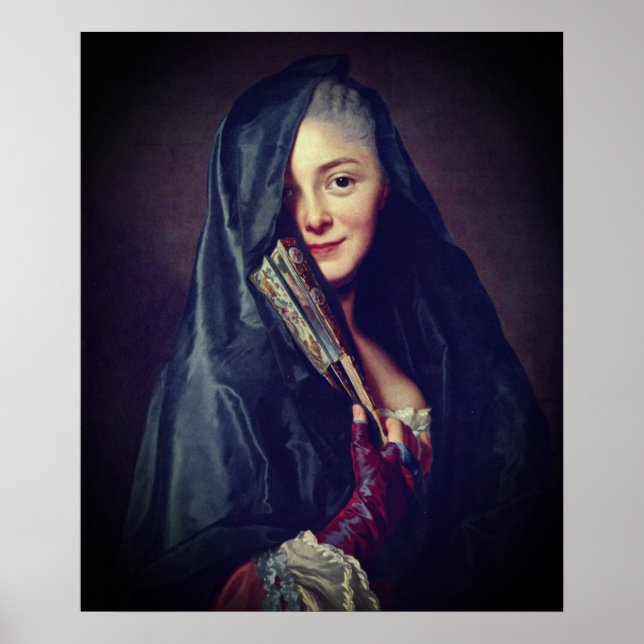 Póster Alexander Roslin - La dama con un ventilador (Frente)