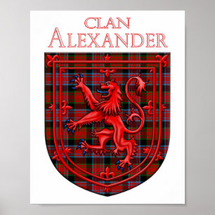 Póster Alexander Tartan Scottish Plaid Lion Rampant