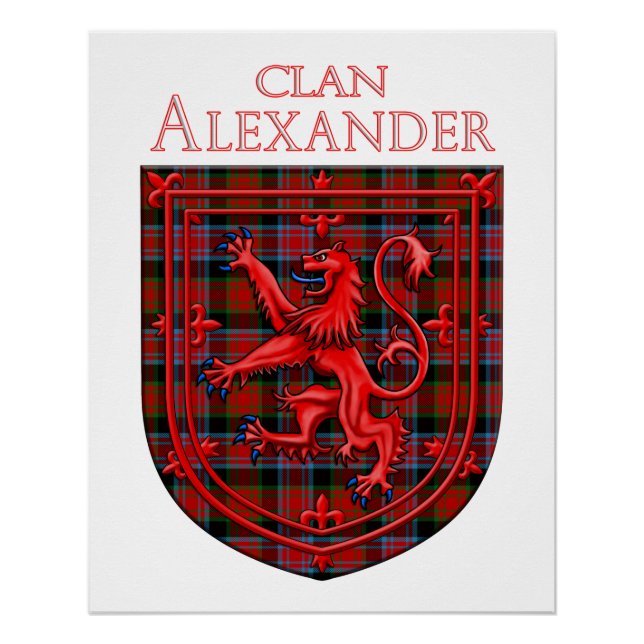 Póster Alexander Tartan Scottish Plaid Lion Rampant (Anverso)