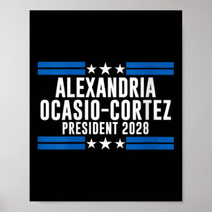 Póster Alexandria Ocasio Cortez Para Presidente 2028