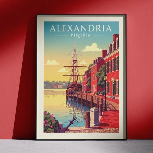 Póster Alexandria Virginia antigua