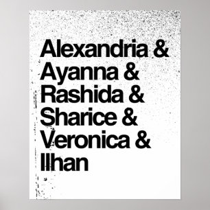 Póster Alexandria y Ayanna y Rashida y Ilhan