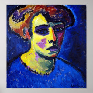 Póster Alexej von Jawlensky Frauenkopf (cabeza de una