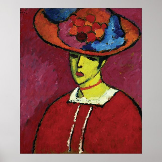 Póster Alexej von Jawlensky, Schokko mit Tellerhut (Frente)