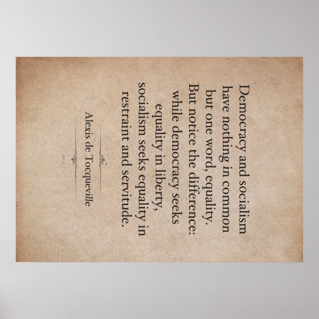 Póster Alexis de Tocqueville (Frente)