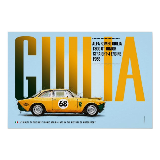 Póster Alfa Giulia 1300 Tribute (Anverso)
