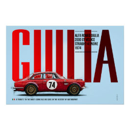 Póster Alfa Giulia 2000 Tribute