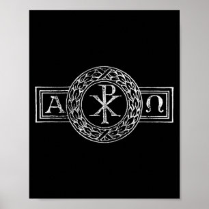 Póster Alfa y Omega Chi y Rho Xp Jesucristo Christi