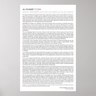 Póster ALFABETICON. Experimentos rusos... (texto de intro