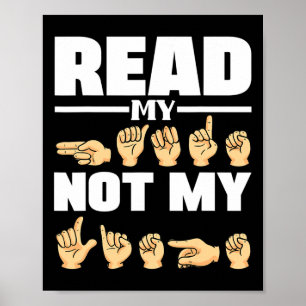 Póster Alfabetización de la Caza en Lenguaje Americano de