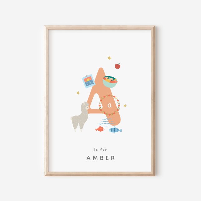 Póster Alfabetización personalizada de guardería Cuta let (Subido por el creador)