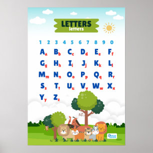 Póster Alfabeto Con Animales Cutos