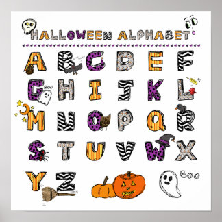 Póster Alfabeto de Halloween