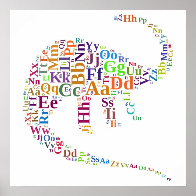 Póster Alfabeto dino (Frente)