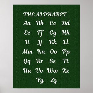 Póster Alfabeto educativo, poster de letras