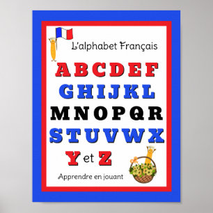 Póster Alfabeto Francés Niños