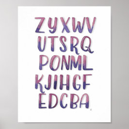 Póster Alfabeto hacia atrás