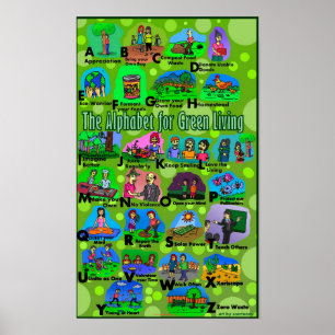 Póster Alfabeto para la vida verde