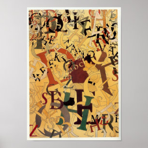 Póster Alfabeto vintage Maxfield Parrish