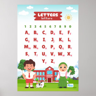 Póster Alfabeto y Números Educativos