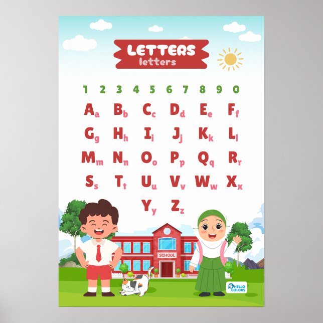 Póster Alfabeto y Números Educativos (Frente)