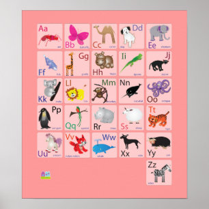 Póster Alfabetos de animales
