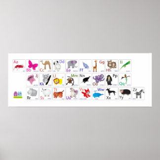 Póster Alfabetos de animales