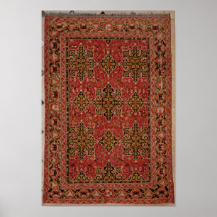 Póster Alfombra de Anatolia de Ushak de la estrella, 1585