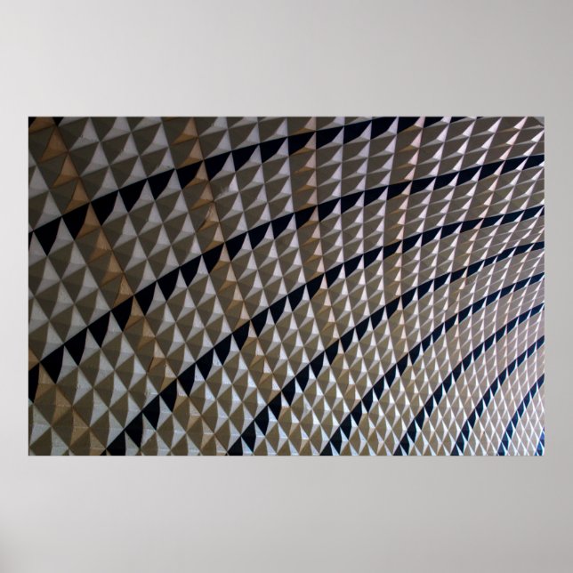 Póster Alfombra de área blanca, negra y marrón (Frente)