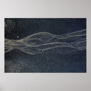 Póster Alfombra de área blanca y negra