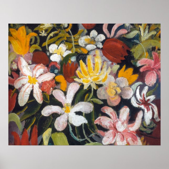 Póster Alfombra de Flores | Auguste Macke | (Frente)