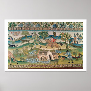 Póster Alfombra de la tabla de Bradford, detalle de