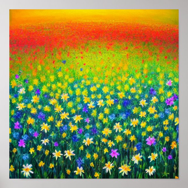 Póster Alfombra de muchos colores Poster (Frente)