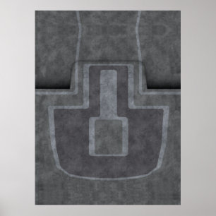 Póster alfombra del puente de la nave de niveles inferior
