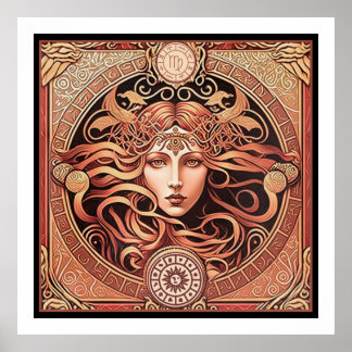 Póster Alfons Maria Mucha ~ Art Nouveau 1 300