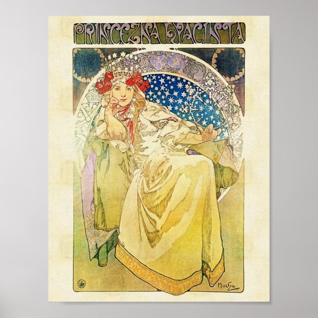 Póster Alfons Mucha 1911 Princezna Hyacinta (Frente)