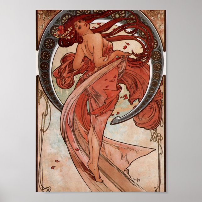 Póster Alfons Mucha Dance (Frente)