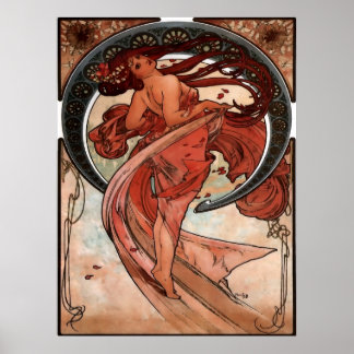 Póster Alfons Mucha Dance