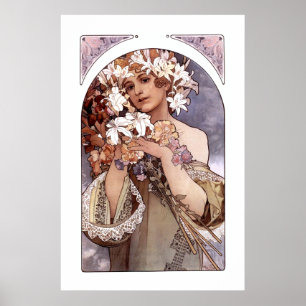 Póster Alfons Mucha: Flor