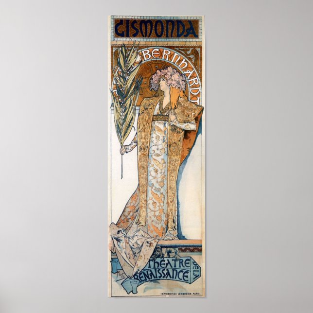 Póster Alfons Mucha Gismonda (Frente)