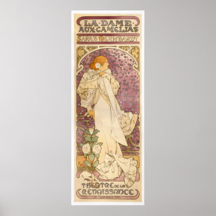 Póster Alfons Mucha La Dame aux Camlias Sarah Bernhardt