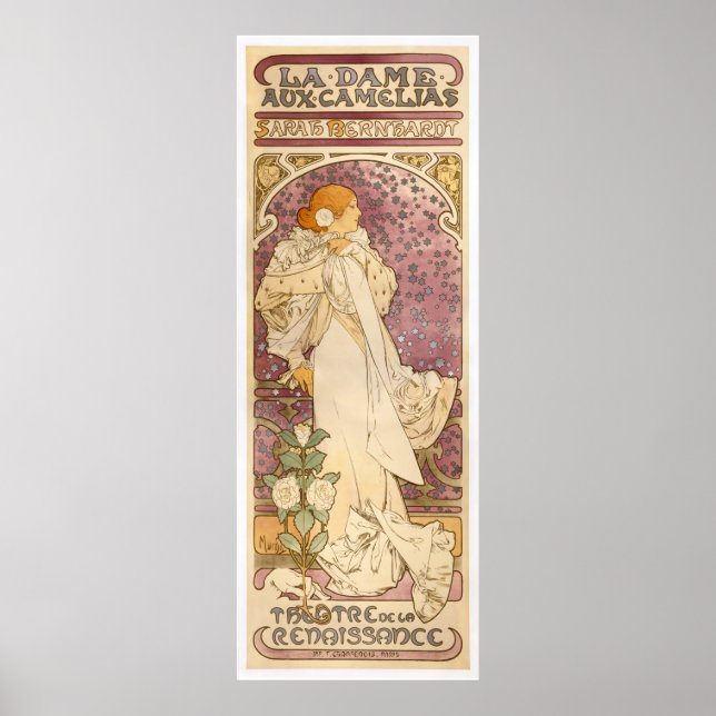 Póster Alfons Mucha La Dame aux Camlias Sarah Bernhardt (Frente)