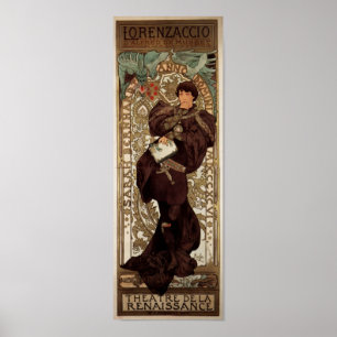 Póster Alfons Mucha Lorenzaccio