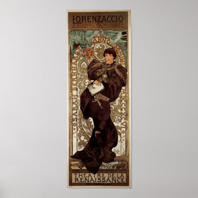 Póster Alfons Mucha Lorenzaccio (Frente)