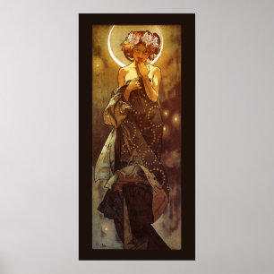 Póster Alfons Mucha: Luna