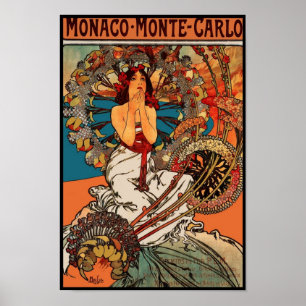 Póster Alfons Mucha Monaco Monte Carlo poster