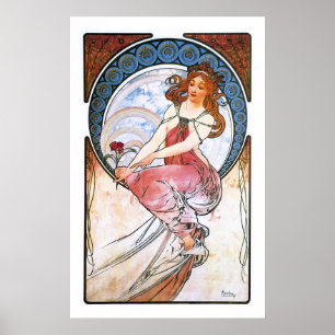 Póster Alfons Mucha: Musa de la pintura