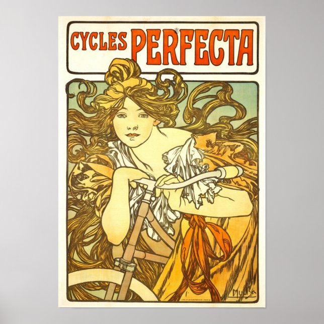 Póster Alfons Mucha - Poster Art Nouveau (Frente)
